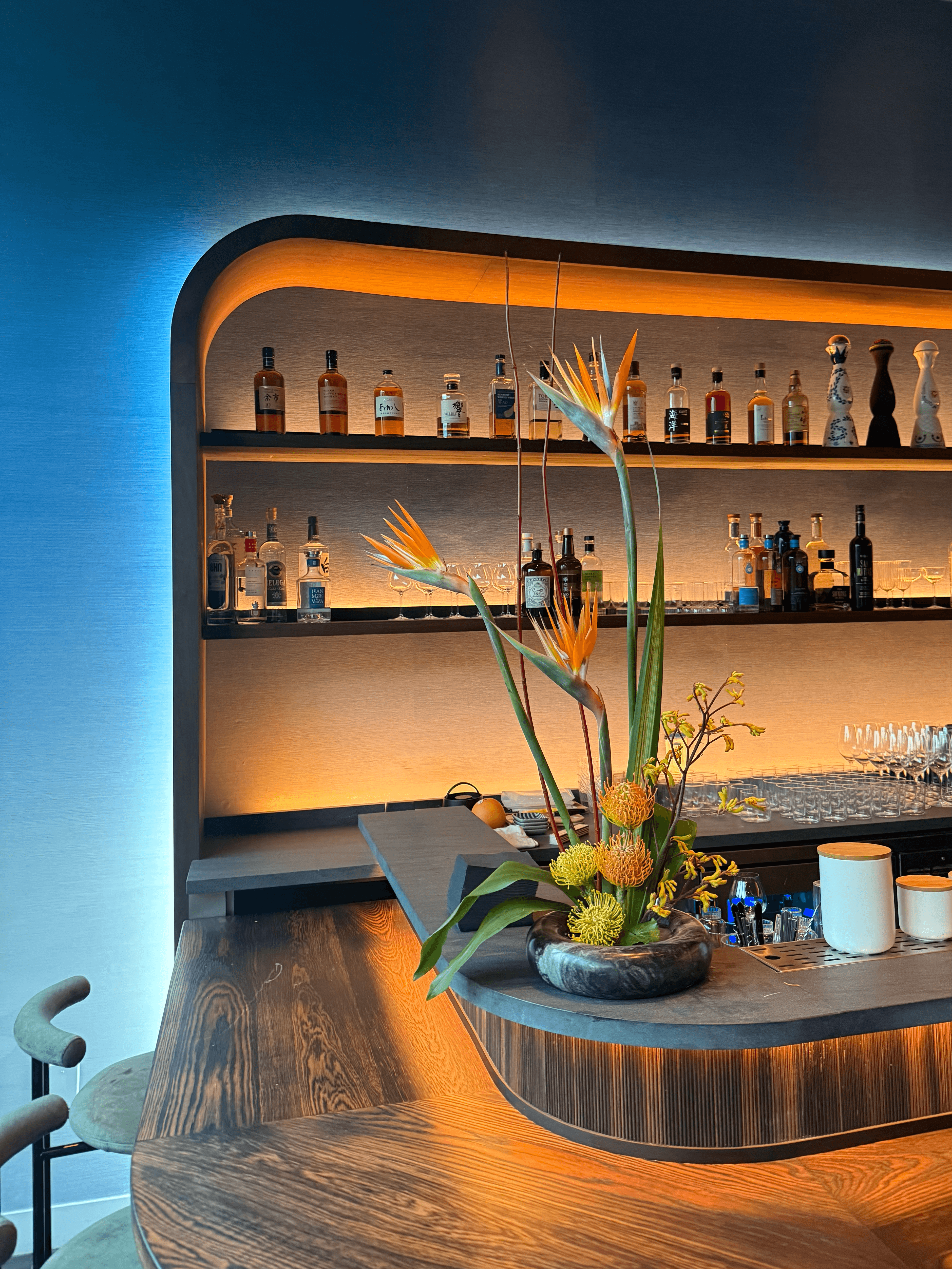 Ikebana Miami event floral arrangement